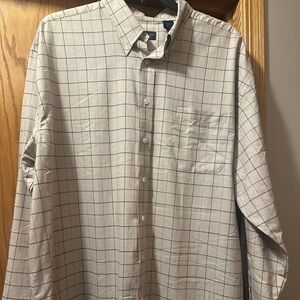 Men's Beige Checkered Shirt
